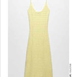 Zara Pointelle Midi Dress